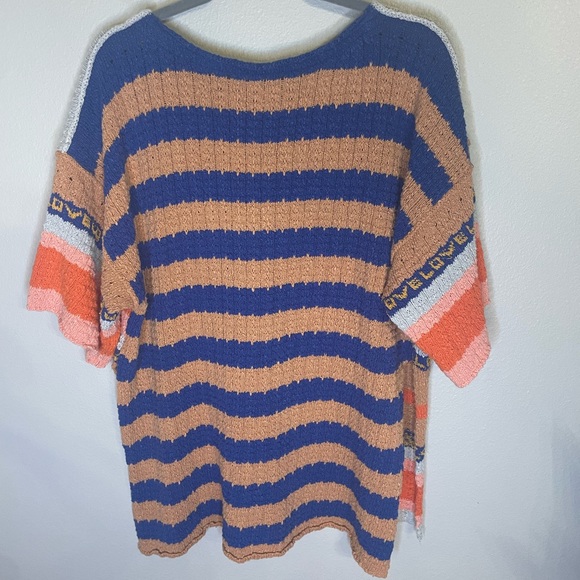 Free People Hidden Love Sweater Short Sleeve Size S - Picture 7 of 8